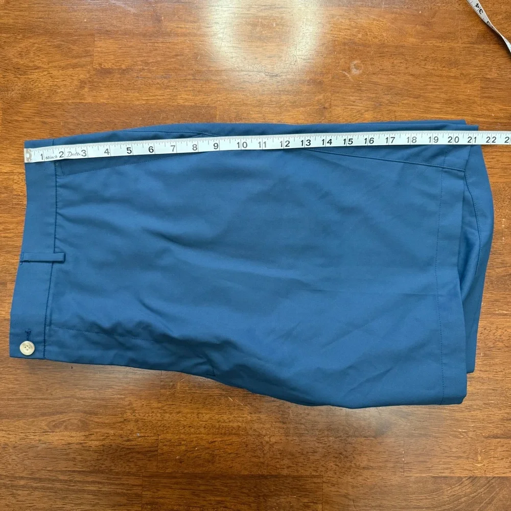 Kevin's by Peter‎ Millar Salem Performance Shorts Mens 40 Blue Golf Tech Flat